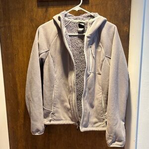 North Face Gray Fleece Zip-Up Jacket
